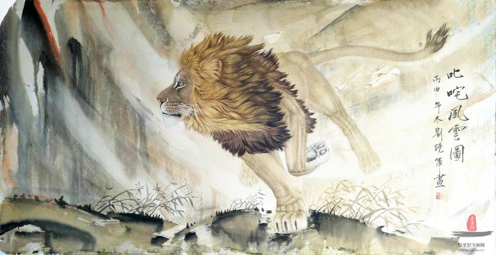 刘晓军动物画 《叱咤风云图》